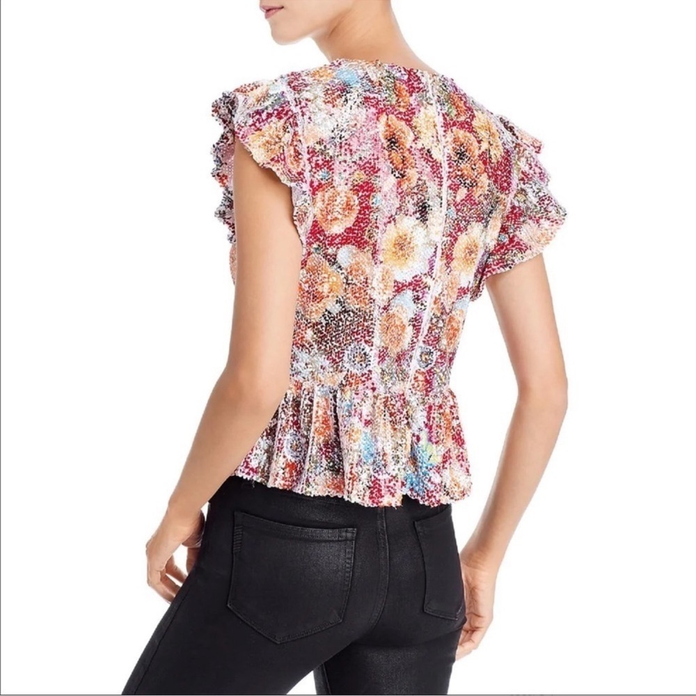 Aqua sequin shirt - Picture 5 of 6